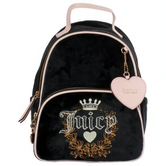 Juicy Couture Heritage Medium Backpack Black/Pink - Picture 1 of 4